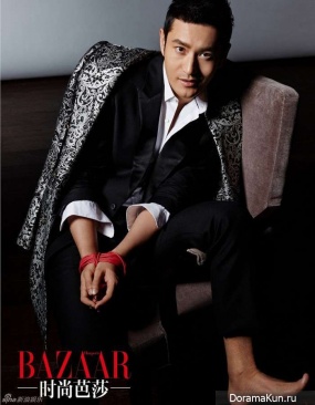 Huang Xiao Ming для HARPER'S BAZAAR February 2014
