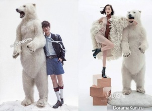 Luhan и Kiko Mizuhara для Cosmopolitan December 2015