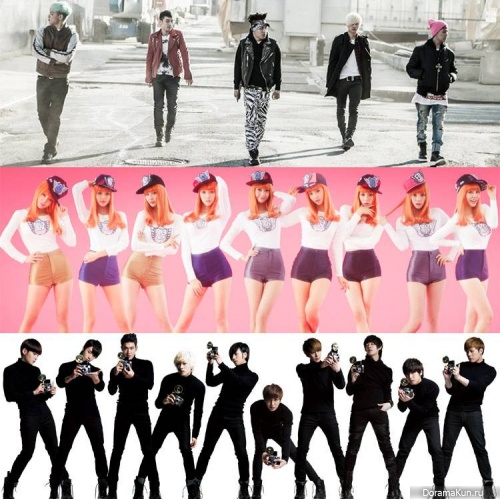 Big Bang, Girls Generation, Super Junior