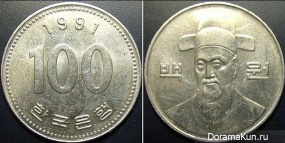 Yi Sun-sin 100 won