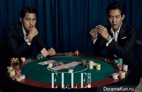Lee Jung Jae, Jung Woo Sung для Elle October 2015