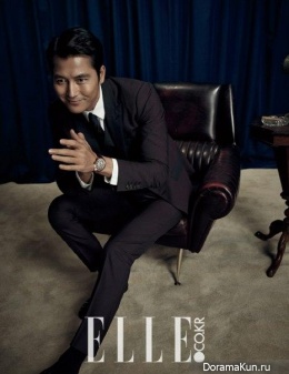 Lee Jung Jae, Jung Woo Sung для Elle October 2015
