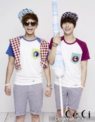 ZE:A (Siwan, Dongjun) для CeCi June 2013