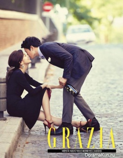 Ji Sung, Lee Bo Young для GRAZIA October 2013 Extra 2