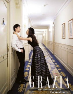 Ji Sung, Lee Bo Young для GRAZIA October 2013 Extra 2
