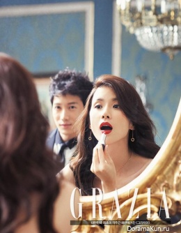 Ji Sung, Lee Bo Young для GRAZIA October 2013 Extra