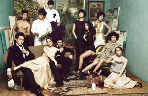 Kim Ok Bin, Park Sun Young, Kim Sung Oh, Jung Bo Suk для Esquire Korea 2012