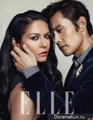 Lee Byung Hun, Catherine Zeta Jones для Elle August 2013
