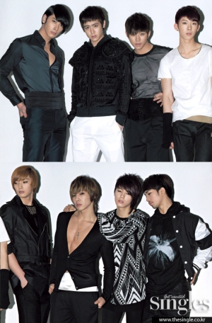 2AM, 2PM, CN Blue, MBLAQ для Singles March 2010