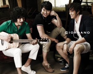 So Ji Sub, Shin Min Ah, Tiger JK, Jung Woo Sung для Giordano Spring 2011 Catalogue