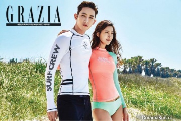 Lee Soo Hyuk, Claudia Kim для Grazia May 2016