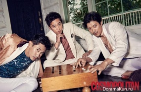 Oh Man Suk, Shin Ha Kyun, Park Hee Soon для Cosmopolitan September 2016