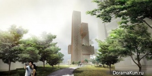 Футуристический небоскреб в Корее
