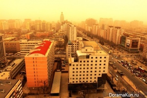 Китай. Пыльная буря в Пекине