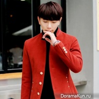the man in a red coat