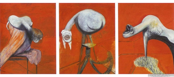 Three Studies for Figures at the Base of a Crucifixion