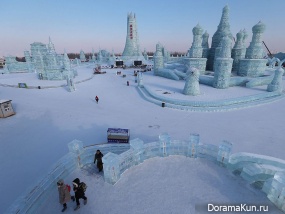 The ice sculpture festival held in Harbin